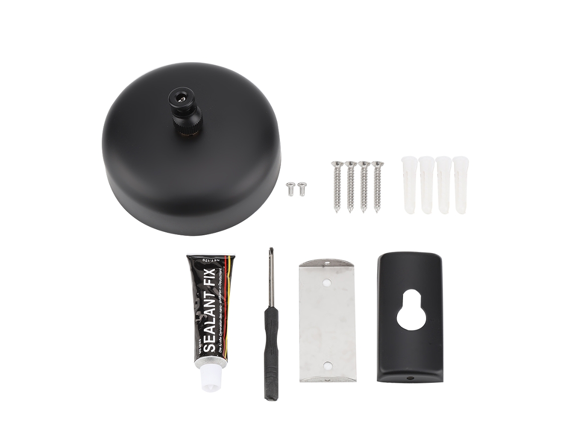 Tendedero retráctil de acero inoxidable para pared interior y exterior (negro)