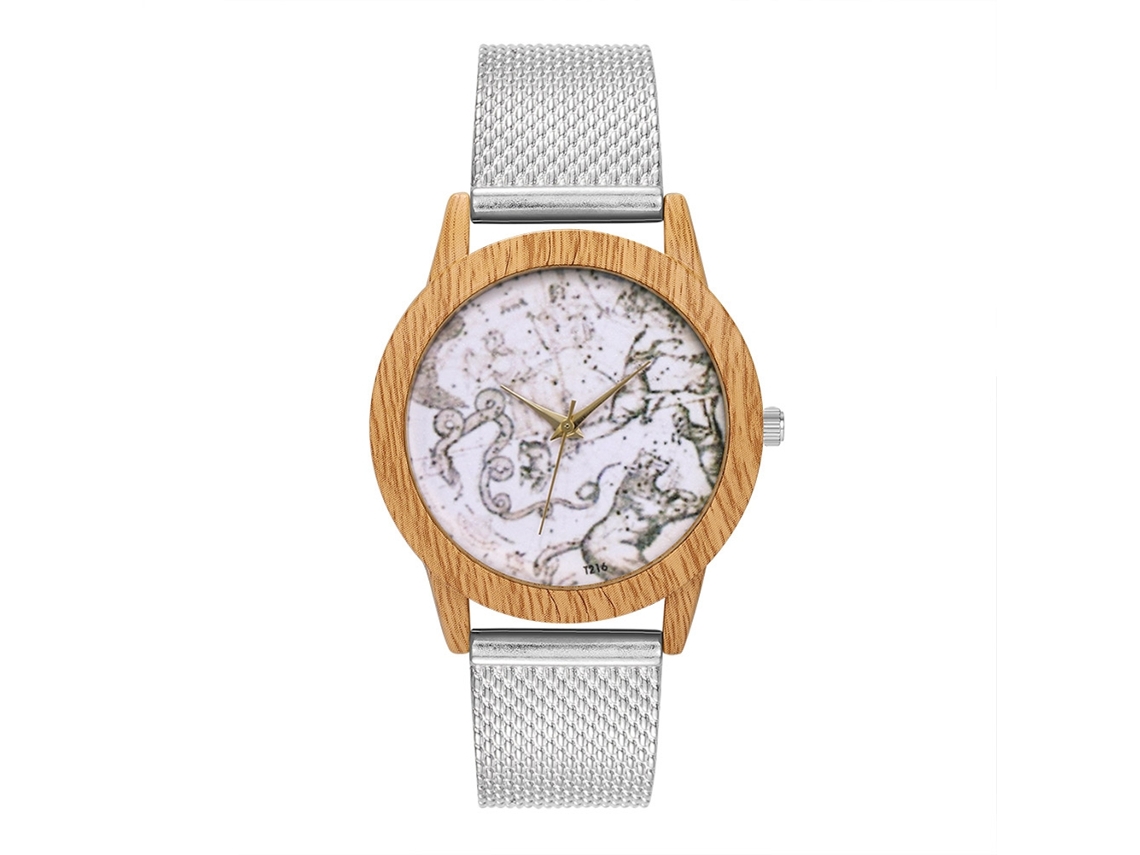 Reloj Analógico De Cuarzo Con Correa De Malla Para Mujer Y Hombre Simple Casual Empresarial (plata)