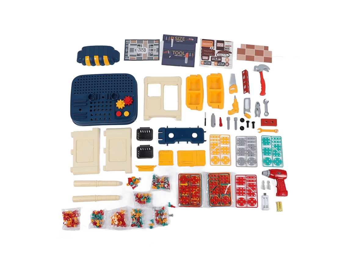 Juego De Herramientas De Juguete Para Niños Con Taladro Eléctrico Y Destornillador Simulados, 246 Piezas.