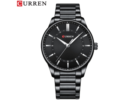 Relojes para hombre, reloj analógico de acero inoxidable para hombre, reloj de pulsera de cuarzo resistente al agua, carcasa negra, negro LUUCOZK
