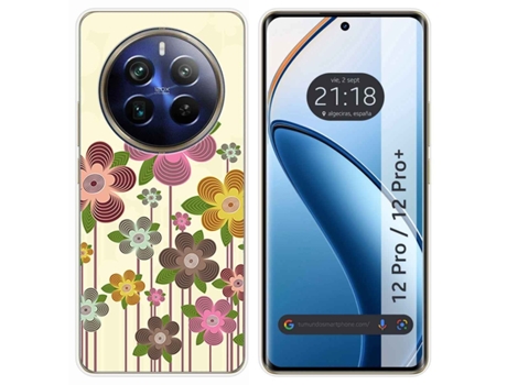 Funda Diseño Flor para Realme 12 Pro 5G / 12 Pro Plus 5G TUMUNDOSMARTPHONE Silicona Multicolor