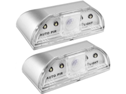 Pack Rebe con 2 luces para orificios de puerta con sensor de movimiento y 4 bombillas LED automáticas.