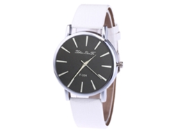 Reloj De Pulsera Unisex Para Parejas Con Correa De Aleación De Poliuretano Y Esfera Redonda Blanca.