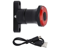 Luz trasera de bicicleta inteligente con freno de inducción, recargable por USB, color negro Yizhood