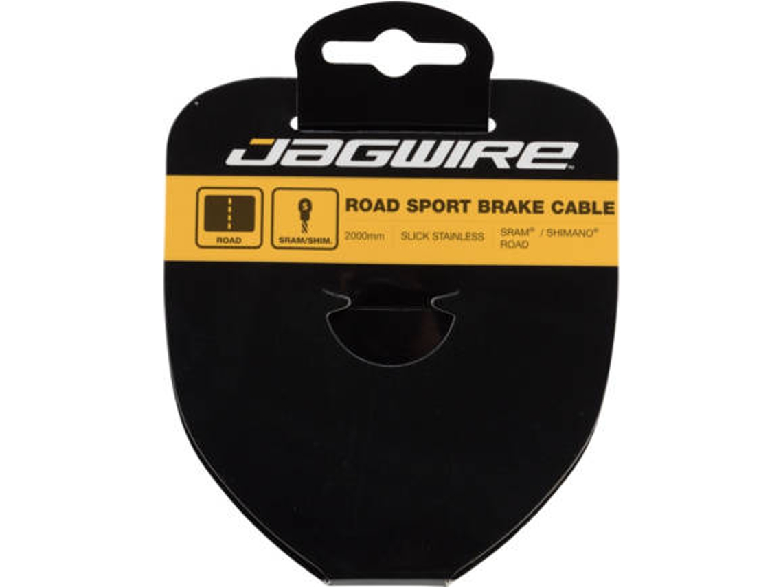Cable de Freno JAGWIRE Road Brake Cable-Slick Stainless-1.5X2000Mm-Sram/Shimano (Negro, Amarillo - TU)