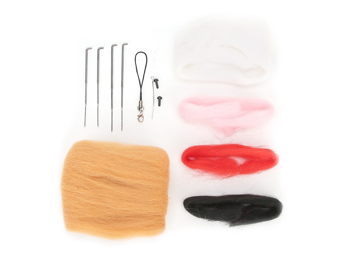 Kit De Fieltro Para Principiantes Con Aguja Para Hacer Muñecos Diy: Perros Shiba, Conejo, Gato, Fresa.