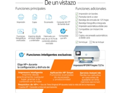 Impresora HP Envy Inspire 7221E (Multifunción - Inyección de Tinta - Wi-Fi - Bluetooth - Instant Ink)