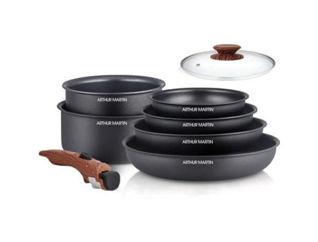Batería de cocina de 8 piezas - Aluminio ARTHUR MARTIN