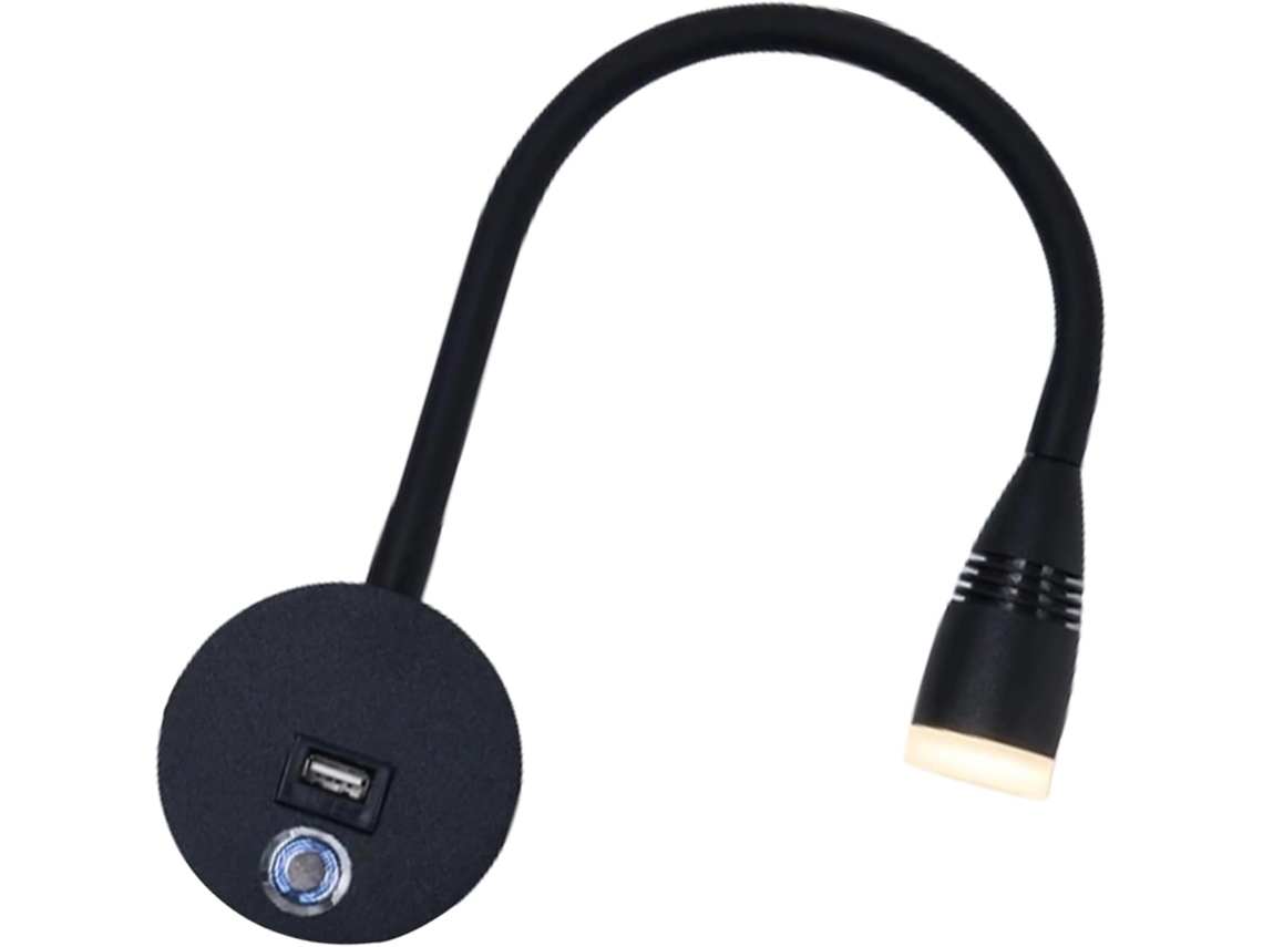 Lámpara De Lectura Usb De Pared Con Mando A Distancia Y Control Ajustable Para Dormitorio.