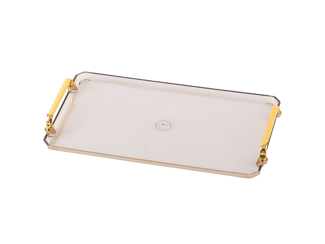 Bandeja rectangular transparente para guardar platos Kofihety