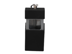 Cenicero De Bolsillo Mini Portátil De Acero Inoxidable Con Hebilla De Escalada Para Viajes Al Aire Libre - Negro