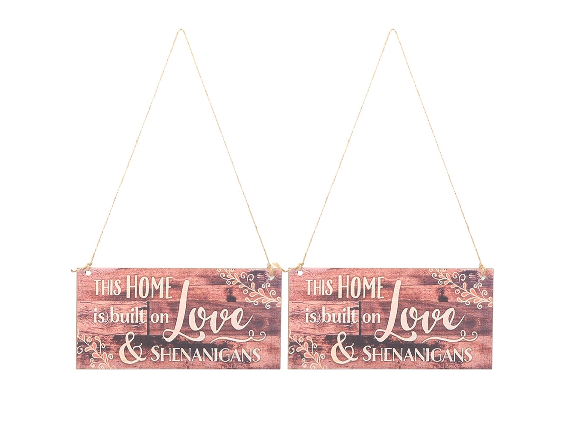 2pcs Placa De Madera Colgante Para Bienvenida, Tablero Decorativo Diy Para Puerta, Ventana Y Pared