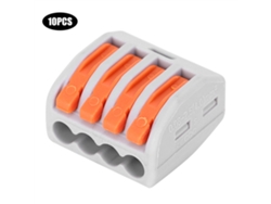 2026-as-10pcs Conectores De Cable Pct-214 Bloques De Terminal 4 Vías Para Conexión Rápida Eléctrica Iluminación