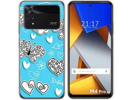 Carcasa para Xiaomi Poco M4 Pro 4G TUMUNDOSMARTPHONE Dibujos Mariposas Multicolor