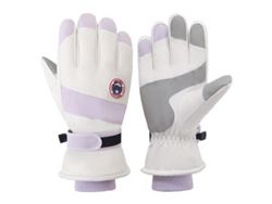 Guantes de esquí de invierno para hombre y mujer, impermeables, resistentes al viento, cálidos y gruesos. Modelo 2311, morados. Talla única. Chennnls.