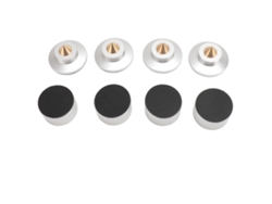 4pcs Pés De Isolamento De Alto-falante Alumínio Amortecedor De Impacto Spike Pad Para Subwoofer Amplificador Prata