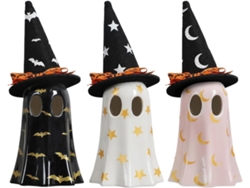 Figuritas De Fantasmas Adornos Escritorio Halloween Decoraci N Fantasma Resina Con Sombrero Bruja Para Mesa Estante