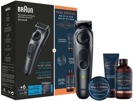 Maquinilla de Afeitar BRAUN Beard Trimmer S5 BT5450 + KCG MINI
