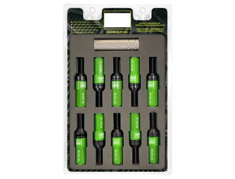 Kit de tornillos OMP OMPS09971208 28 mm Verde M12 x 1,25