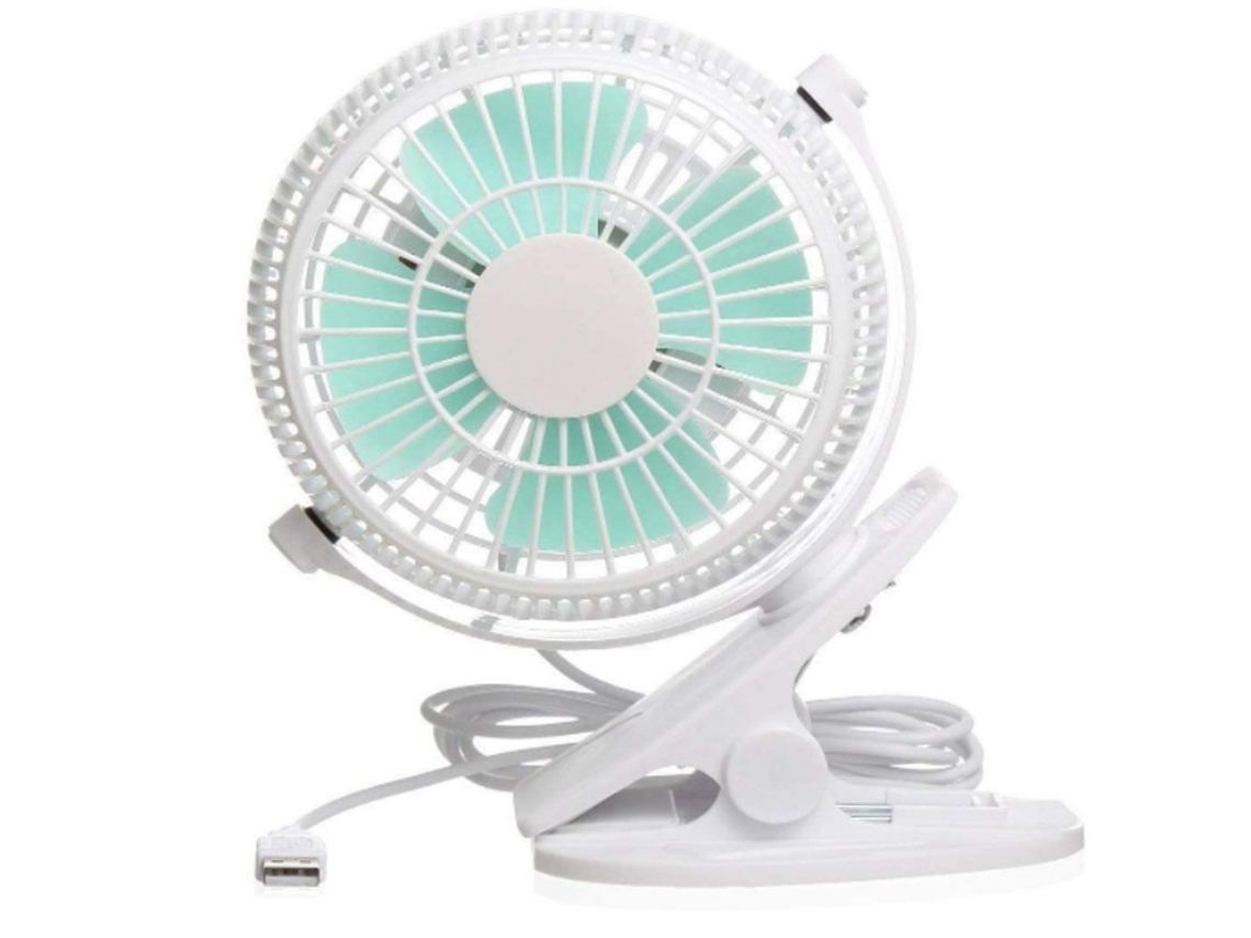 Mini ventilador de mesa de 4 pulgadas con rotación de 360°, color blanco Yizhood
