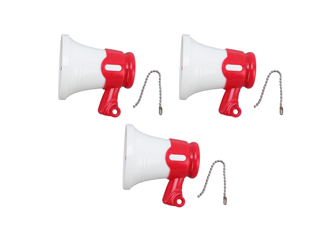 Ats-3pcs Mini Megáfono Juguete Niños Música Altavoz Llavero Con Canciones Incorporadas Para Juego De Rol Pretendido Niños Rojo