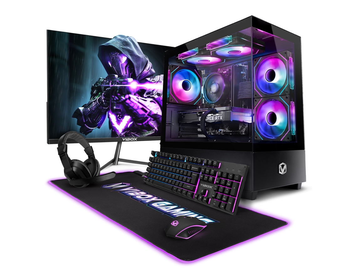 PC para juegos Vibox V-205 completa • Ryzen 5 5500 4.2 GHz • RTX 5060 8 GB • 16 GB de RAM • SSD de 1 TB • Windows 11 • Wifi