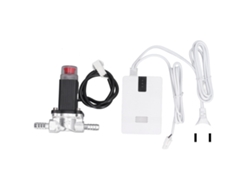 Detector De Fugas De Gas Con Alarma Sonora Y Visual Y Válvula De Cierre Automático. Enchufe Estadounidense De 12 V Cc.
