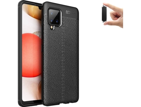 Funda y Soporte para Samsung A42 PHONESHIELD Rugged Leather Anti Choque Negro