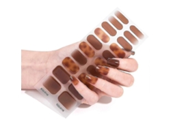 Novo Semicurado Gel Adesivos de Unha Uv / Led Lâmpada Necessária 20pcs Gel Nail Polish Wraps Rápido GOKOCO