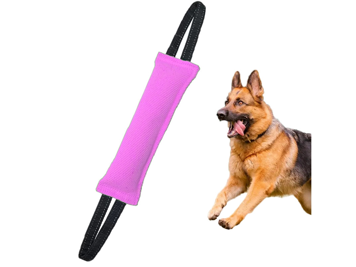 Juguete reforzado para perros, ideal para cachorros que juegan a tirar de la cuerda y aliviar las molestias de la dentición - Digitallab Rosa