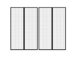 Conjunto 2 Mosquitera VIDAXL Negro Poliéster (220x130cm)