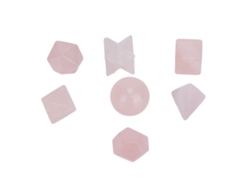 7pcs Cristais de Cura Chakra Pedra Semi preciosa Padrões Geométricos Ornament Energia Positiva Rosa