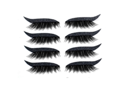 4 pares de adhesivos reutilizables para párpados y pestañas, maquillaje instantáneo y fácil de aplicar. Rosewell