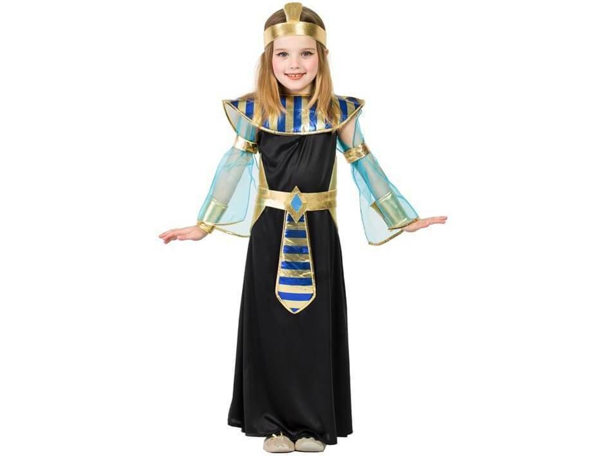 Disfraz de Niña DISFRAZZES Cleopatra Negra (Talla: 3 a 4 años)