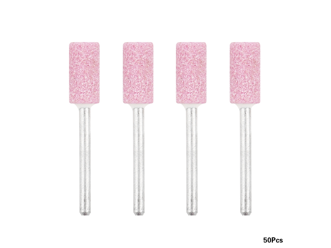 50 Peças De Cabeças De Esmeril Cerâmico Cilíndricas Para Ferramenta Rotatória (3*8mm)