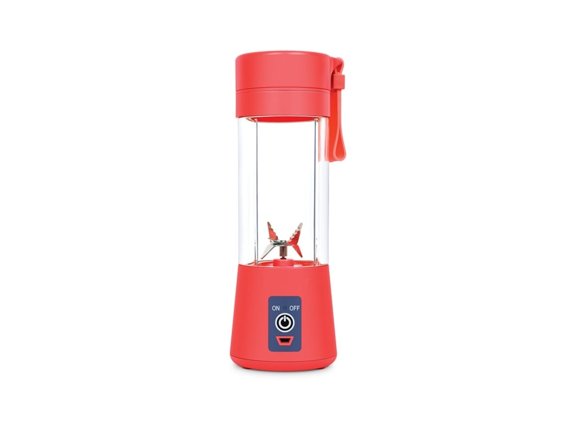 Licuadora portátil recargable por USB, 6 tazas, exprimidor de cítricos, limón, verduras, frutas, máquina de cocina, Gusshious Red