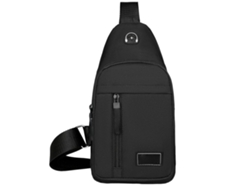 Bolso Bandolera Ajustable De Nailon Impermeable Para Hombre Con Múltiples Bolsillos Para Viajes Y Deportes.