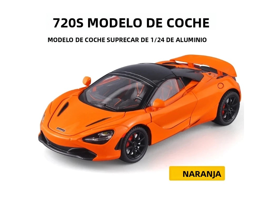 (naranja, 20,5*9,5*5,5 Cm) Modelo De Coche A Escala 1/24 Mcl 720s, Simulación De Aleación De Metal Con Efectos De Sonido Y Luz.