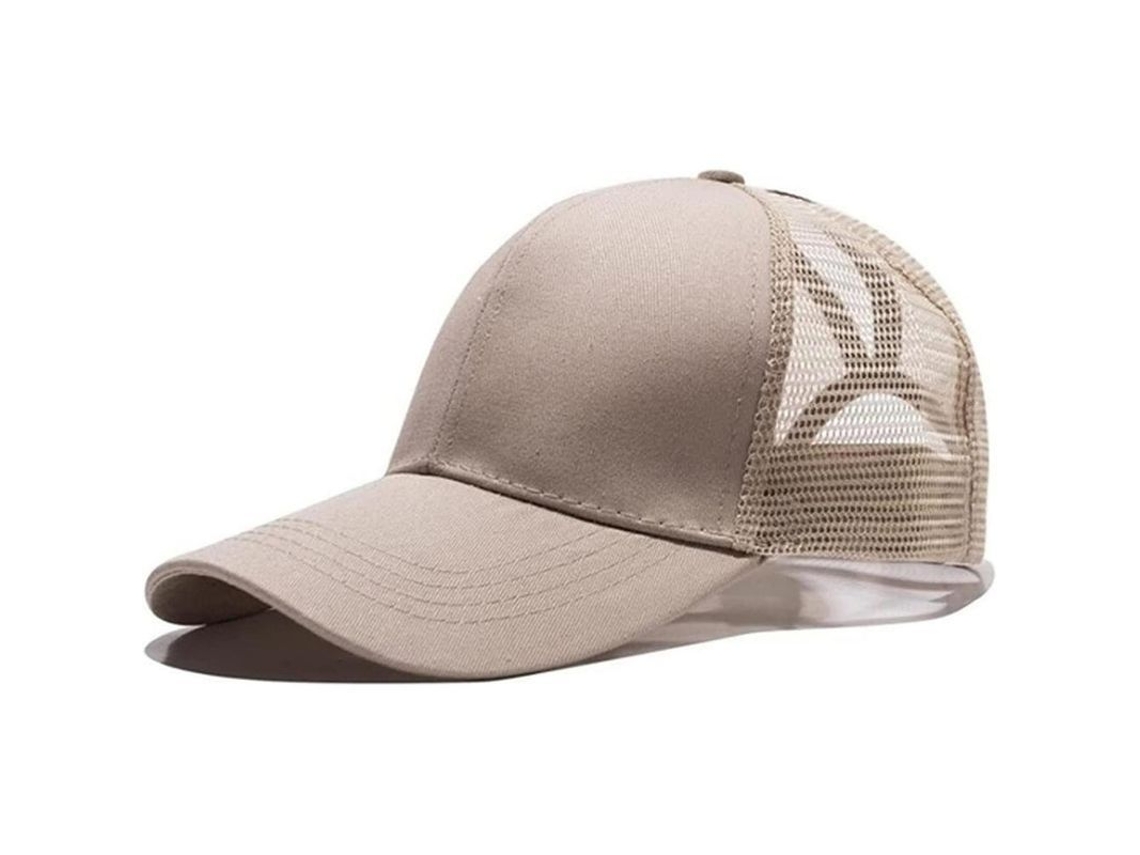 2pcs Gorra Béisbol Unisex De Cola Alta Con Malla Para Exterior Hats De Sol Rosa Caqui