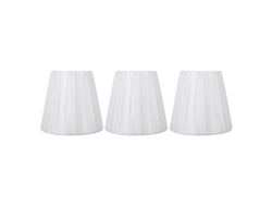 Rebe-3pcs Abat-jour En Tissu Plissé Clip-on Pour Lampe De Table Mural E14 Chandelier Salle De Vie Chambre