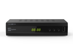 Decodificador digital terrestre DVB-T2 HEVC y sintonizador doble DVB-T2 HD con pantalla y mando a distancia 2 en 1 con controles de TV TELE SYSTEM TS6822 PRO
