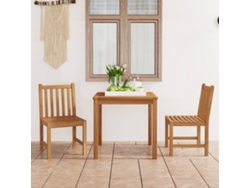 Juego de comedor de jardín de 2 piezas de madera maciza de teca Dkd Home Decor