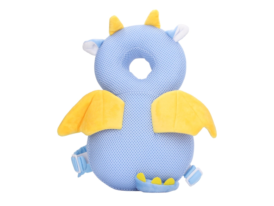 Mochila Protectora Ajustable Para La Cabeza De Bebés Y Niños Pequeños, Con Diseño De Dragón Volador De Malla De Dibujos Animados.