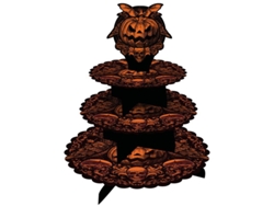Bandeja 3 Pisos Calabaza Gótica 40x30 cm