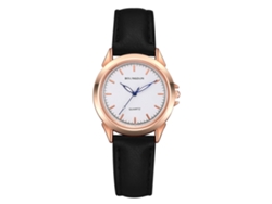 Reloj De Pulsera De Cuarzo Para Mujer, Esfera Redonda, Oro Rosa, Blanco, Agujas Azules.