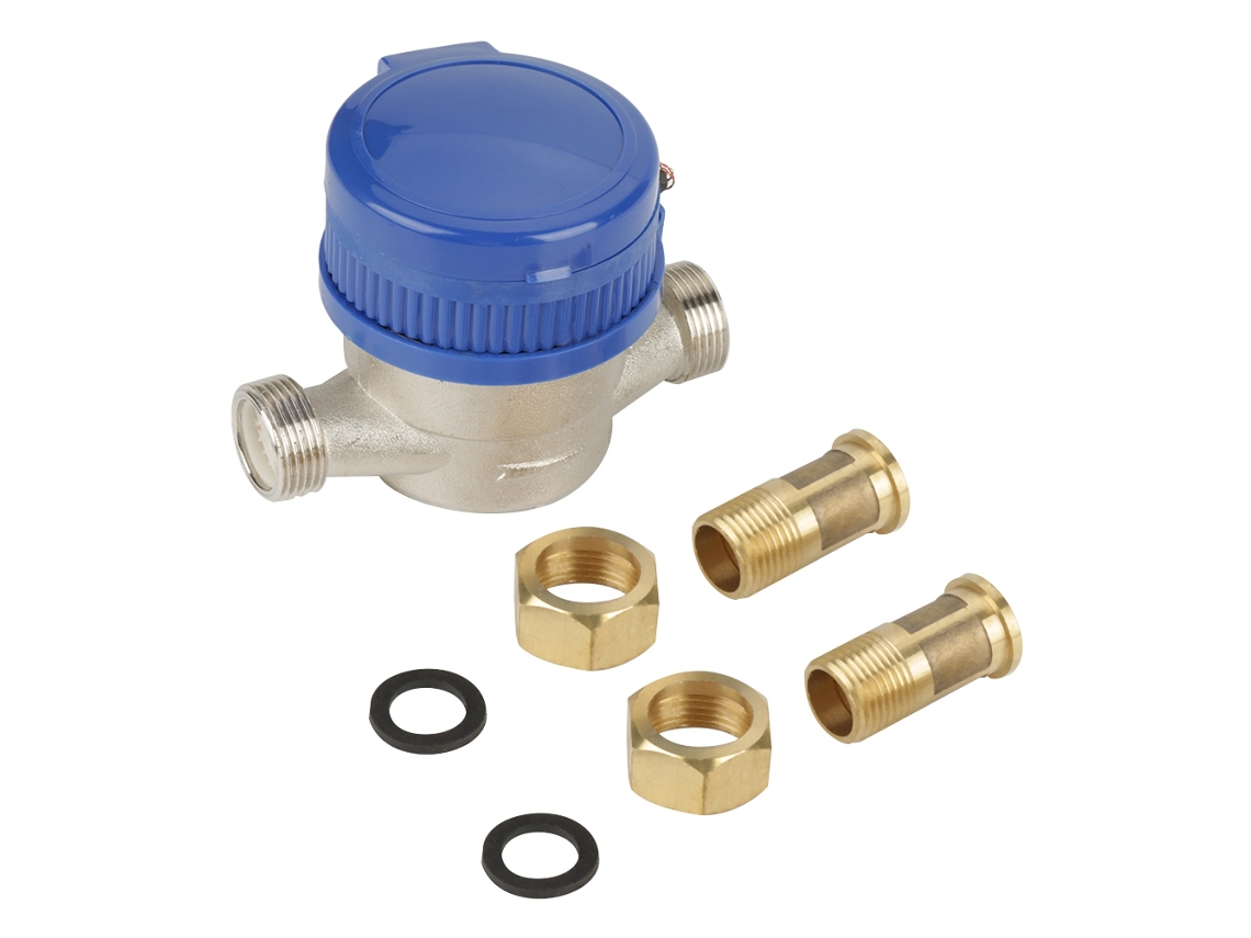 Medidor De Agua Fría De 15 Mm (1/2 Pulgada) Con Accesorios Para Jardín Y Hogar.