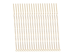 20 Pares De Pendientes De Alambre De Acero Inoxidable, Cadena Dorada, Estilo Elegante Para Mujer.