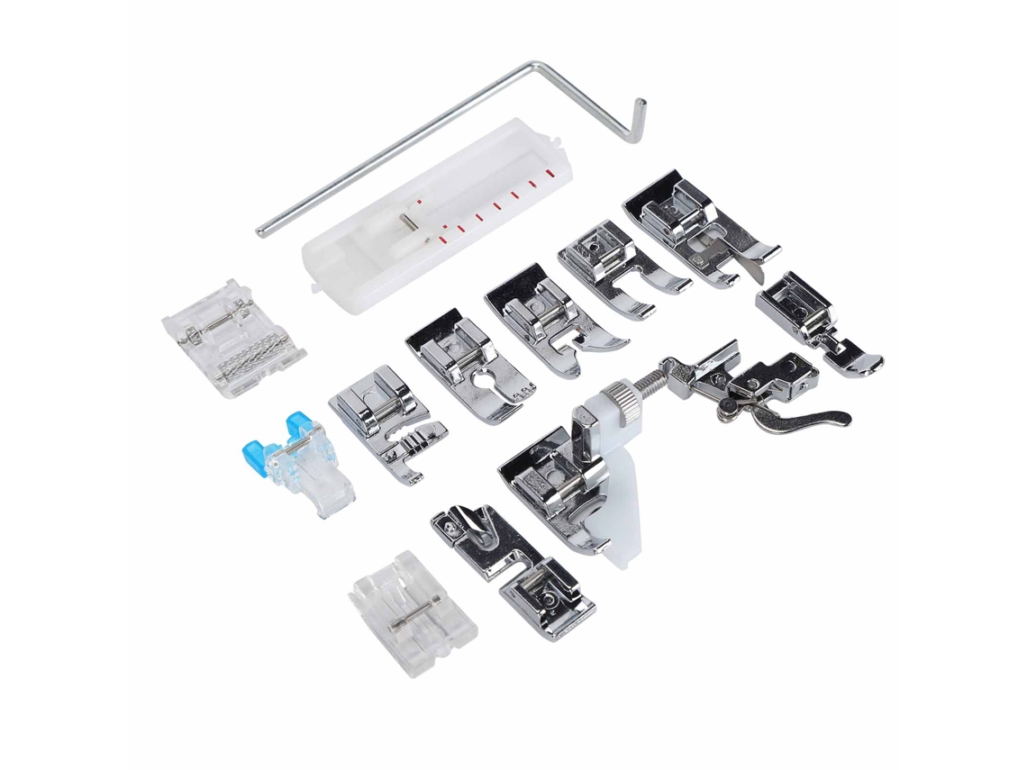 TRUYUETY 14 Unidades de Prensatelas de Acero Inoxidable para Máquina de Coser con Barra Guía