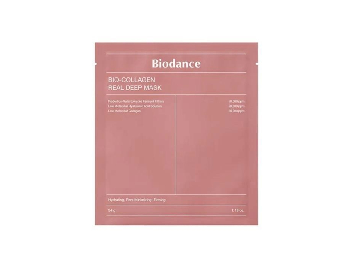Mascarilla Facial Biodance Deep Bio Collagen Real Mask 34g Hidratación Intensa Vegana