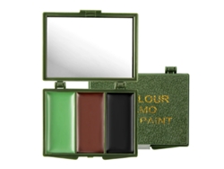 Paleta De Pintura Camuflaje 3 Colores Con Espejo, Lavable Y Compacta Para Exterior